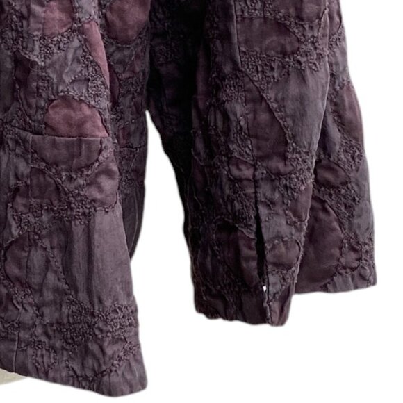 Eileen Fisher Silk Textured Blazer Jacket Embroidered Mature Quiet Luxury-1X - Picture 8 of 13